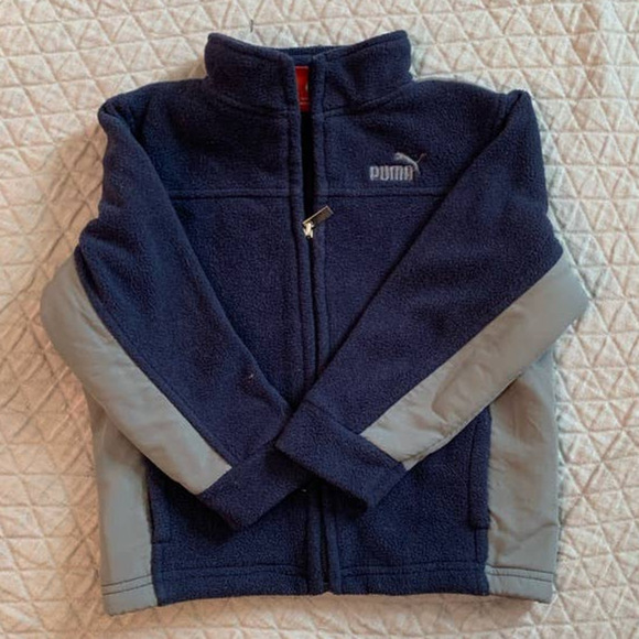 5/ $25 𝅺PUMA Blue and Gray Fleece Jacket 24M - Picture 1 of 8